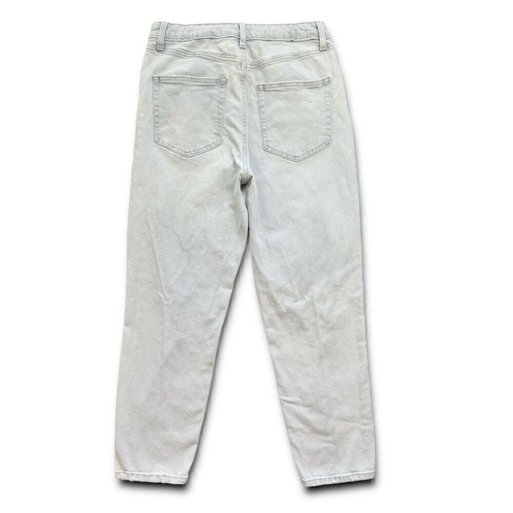Wild Fable Highest Mom Jean Destroyed Light Wash Sz 12 - Picture 6 of 10